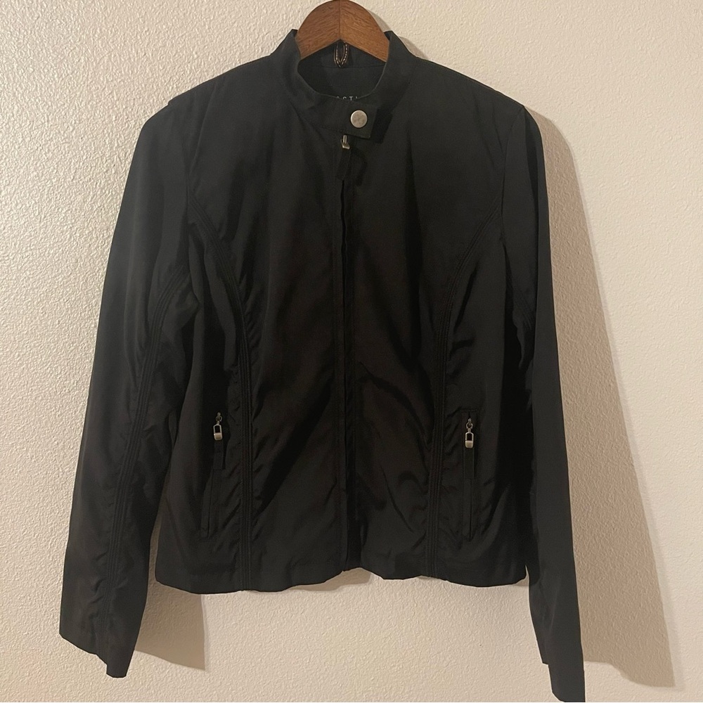 Reaction by Kenneth Cole Women's Lightweight Jacket Black Full Zip Size Large